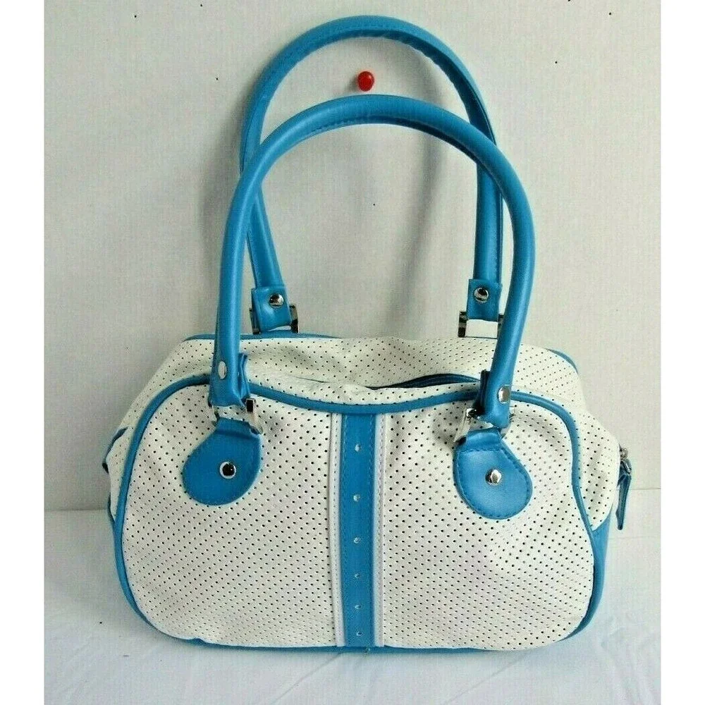 Carolina Panthers Satchel NFL Blue White Bowler Bag Purse Hand Bag